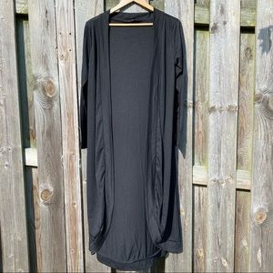NEW Long Black Lightweight Open Cardigan Boho Business Casual Neutral